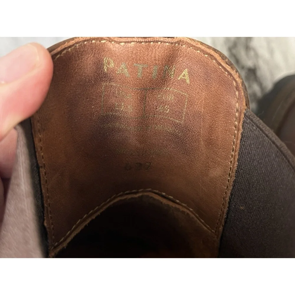 PORTLAND LEATHER Patina Footwear Chelsea Boots Men's Brown Size 11.5 Hipster
